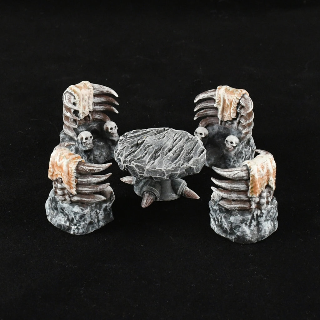 Bone chairs and table