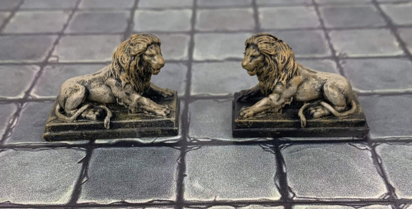 Forge Prints Lion Statues