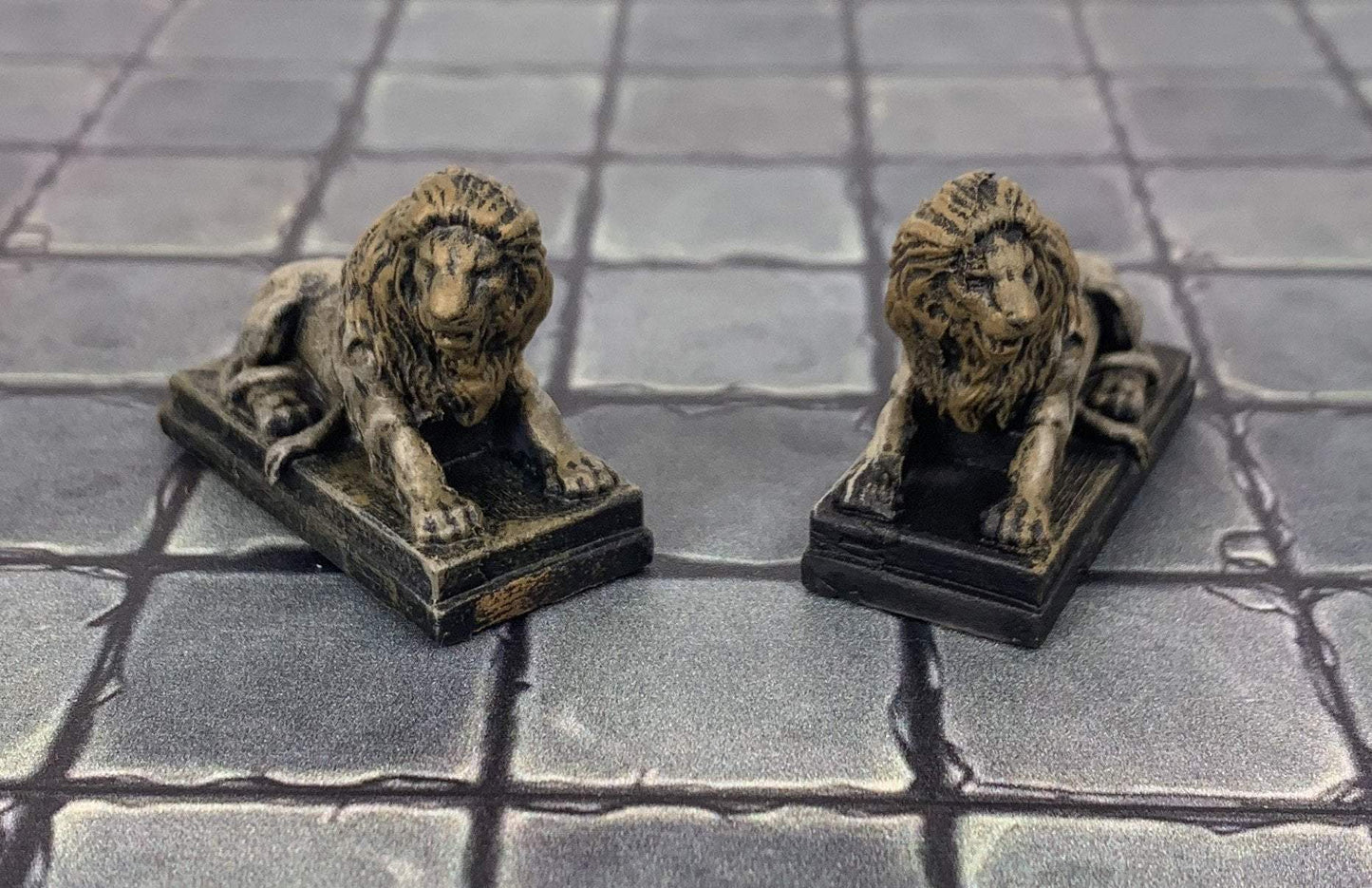 Forge Prints Lion Statues