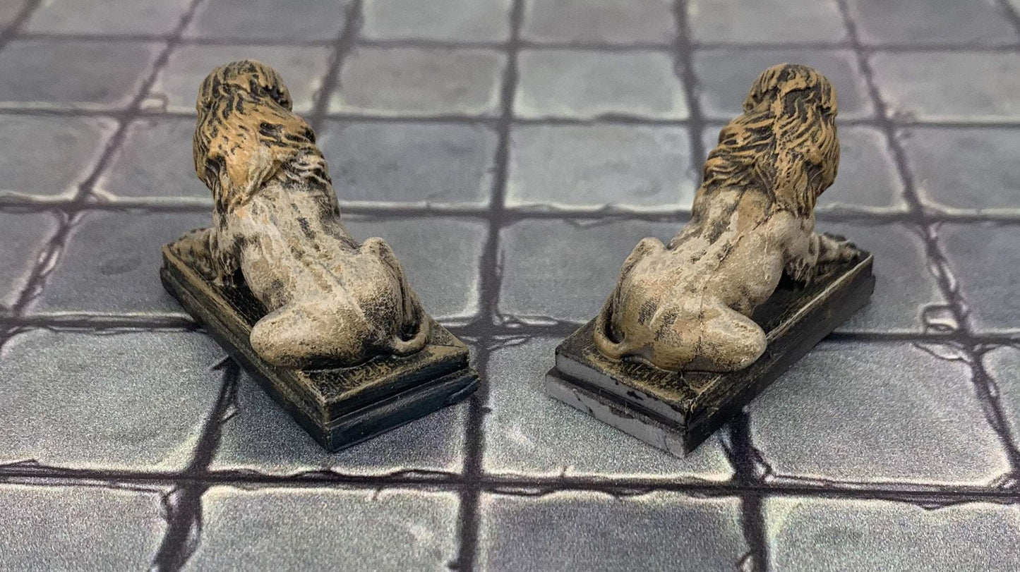 Forge Prints Lion Statues