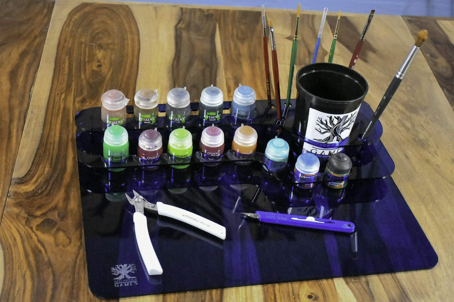 Galladoria Games Translucent Dark Blue / Dropper Bottle / Dropper Bottle Portable Paint Station