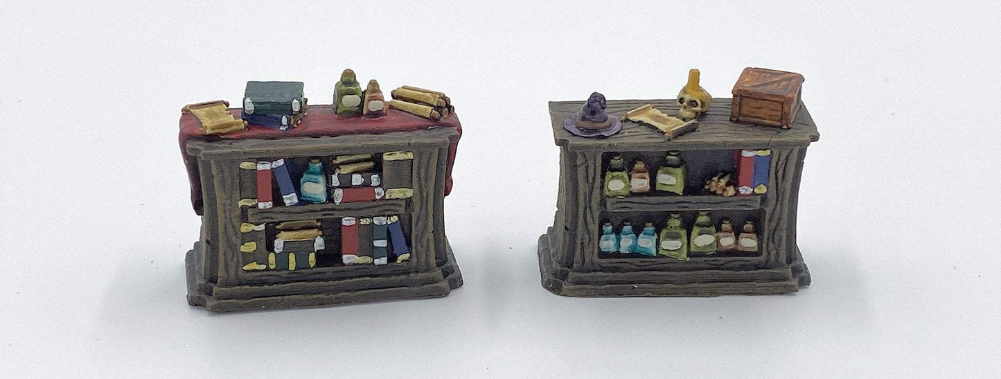 Galladoria Games wizards study bookcases